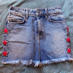 Denim Carmar skirt with stars